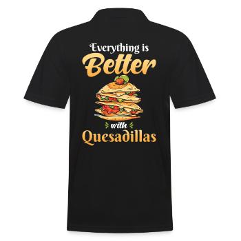 Quesadilla Lover Cuisine mexicaine Passionné de cuisine Foodie - Polo Homme - noir - Dos - Kai (181cm)