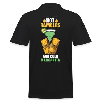 Tamales Lover Tamales chauds et Margarita froide et froide - Polo Homme - noir - Dos - Kai (181cm)