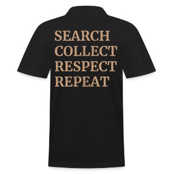 Antique Collector Essential - Search Collect - Men's Polo Shirt - black - Back - Kai (181cm)