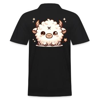 Stier Sternzeichen Geburtstagsgeschenk für die Astrologie - Männer Poloshirt - Schwarz - Hinten - Kai (181cm)