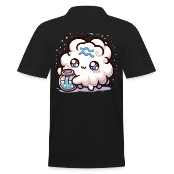 Verseau Zodiaque Kawaii Caractère Signe astrologique - Polo Homme - noir - Dos - Kai (181cm)