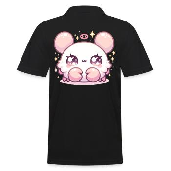 Krebs Sternzeichen Kawaii Charakter Astrologie Geschenk - Männer Poloshirt - Schwarz - Hinten - Kai (181cm)