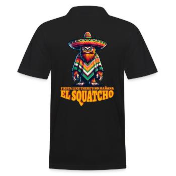 El Squatcho Western Bigfoot Mexican Sasquatch - Men's Polo Shirt - black - Back - Kai (181cm)
