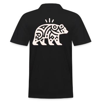 Ours du zodiaque amérindien - Polo Homme - noir - Dos - Kai (181cm)