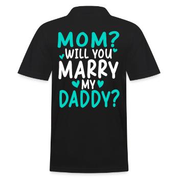 Maman, veux-tu être joyeux mon papa - Polo Homme - noir - Dos - Kai (181cm)