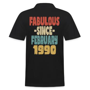 Fabuleux Février 1990 - Polo Homme - noir - Dos - Kai (181cm)