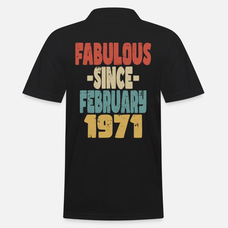 Fabelhafter Februar 1971 - Männer Poloshirt - Schwarz