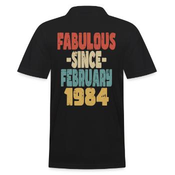 Fabuleux Février 1984 - Polo Homme - noir - Dos - Kai (181cm)