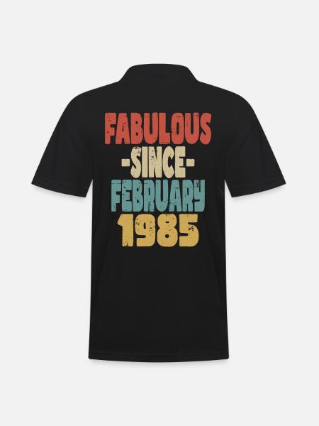 Fabuleux Février 1985 - Polo Homme - noir