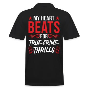 True Crime Addicted Serial Killer Uhr - Männer Poloshirt - Schwarz - Hinten - Kai (181cm)