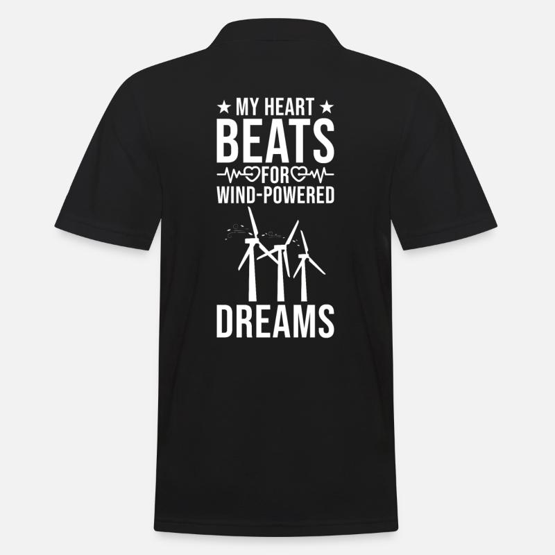 Wind Turbine Technician Windmill - Men's Polo Shirt - black