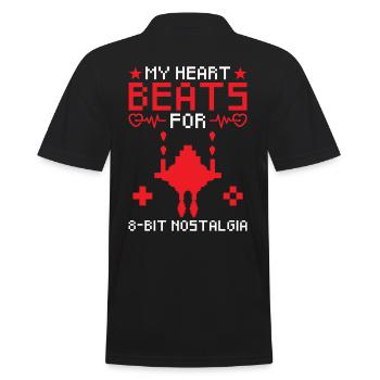 Jeux rétro 8Bit Nostalgie Pixel Art Jeux - Polo Homme - noir - Dos - Kai (181cm)