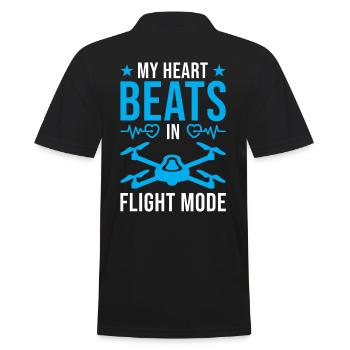 Drone Pilot Design Flight Mode - Men's Polo Shirt - black - Back - Kai (181cm)