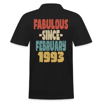Fabuleux Février 1993 - Polo Homme - noir - Dos - Kai (181cm)