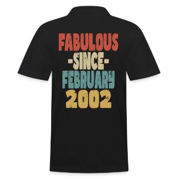 Fabulous February 2002 - Men's Polo Shirt - black - Back - Kai (181cm)