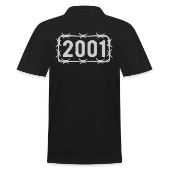 Anniversaire Vintage 2001 fil de fer barbelé - Polo Homme - noir - Dos - Kai (181cm)