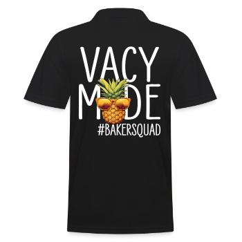 Baker Urlaub Vacy Modus Bakersquad - Männer Poloshirt - Schwarz - Hinten - Kai (181cm)