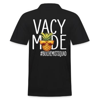 Biochemiker Urlaub Vacy Modus Biochemistsquad - Männer Poloshirt - Schwarz - Hinten - Kai (181cm)