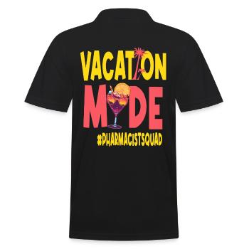 Pharmacist Vacation Vacy Mode Pharmacistsquad - Men's Polo Shirt - black - Back - Kai (181cm)