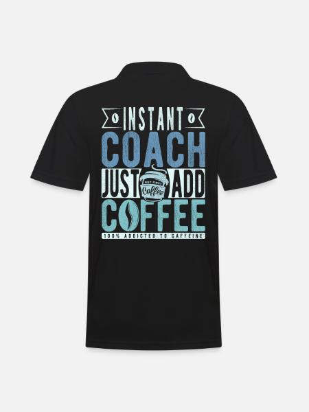 Instant Coach Just Add Coffee - Men's Polo Shirt - black