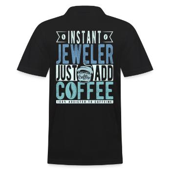 Bijoutier instantané Il suffit d’ajouter du café - Polo Homme - noir - Dos - Kai (181cm)