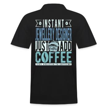 Créateur de bijoux instantanés Il suffit d’ajouter du café - Polo Homme - noir - Dos - Kai (181cm)
