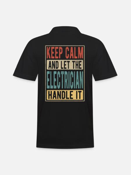 Elektriker Retro Geschenk - Männer Poloshirt - Schwarz