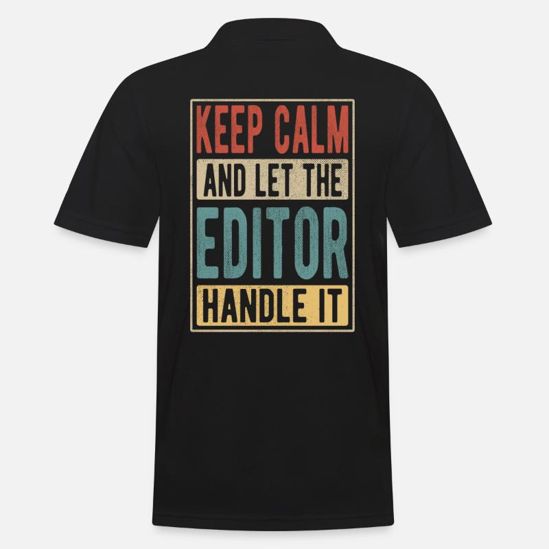 Editor Retro Geschenk - Männer Poloshirt - Schwarz