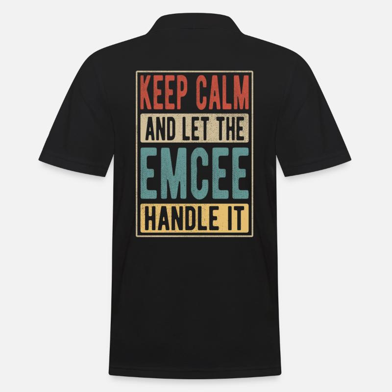Emcee Retro Gift - Men's Polo Shirt - black