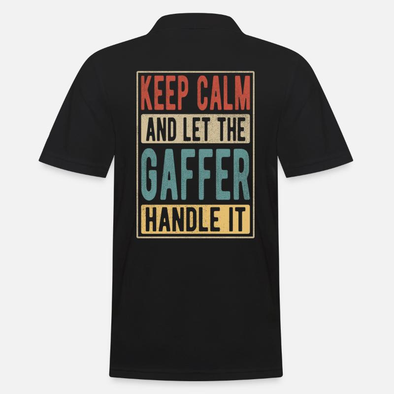 Gaffer Retro Geschenk - Männer Poloshirt - Schwarz