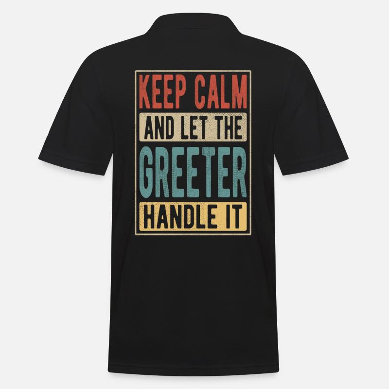 Cadeau rétro Greeter - Polo Homme - noir
