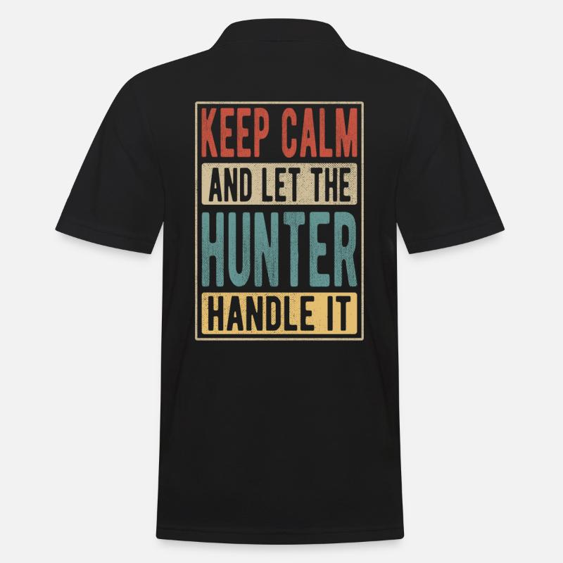 Hunter Retro Gift - Men's Polo Shirt - black