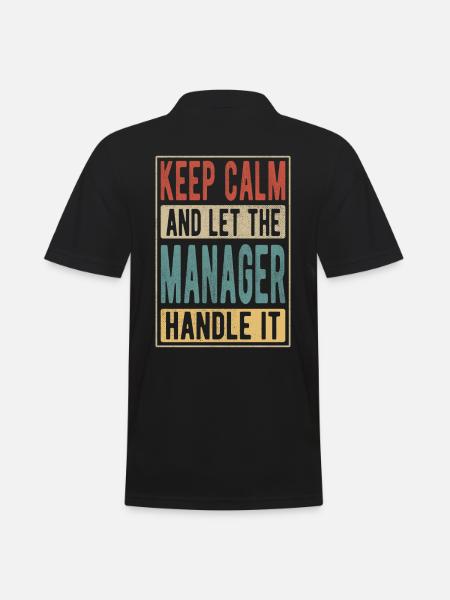 Manager Retro Gift - Men's Polo Shirt - black