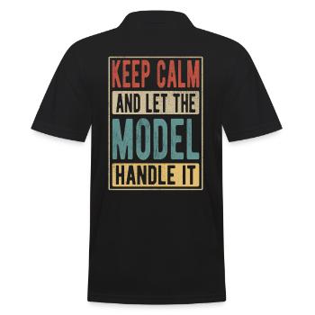 Modèle Retro Gift - Polo Homme - noir - Dos - Kai (181cm)