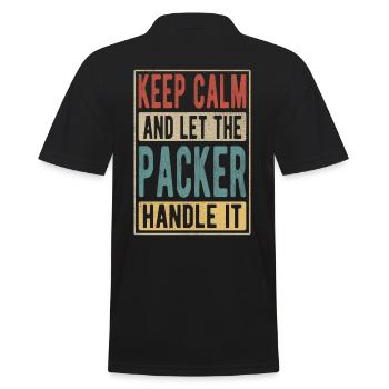Packer Retro Geschenk - Männer Poloshirt - Schwarz - Hinten - Kai (181cm)