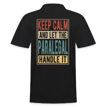 Rechtsanwaltsfachangestellte Retro-Geschenk - Männer Poloshirt - Schwarz - Hinten - Kai (181cm)