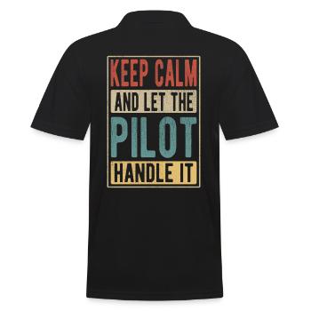 Cadeau rétro pilote - Polo Homme - noir - Dos - Kai (181cm)