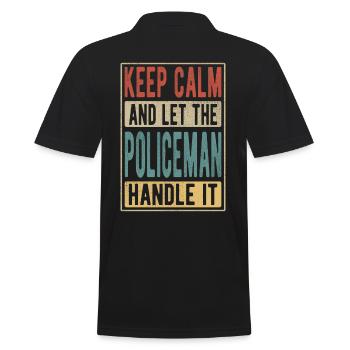 Cadeau rétro policier - Polo Homme - noir - Dos - Kai (181cm)