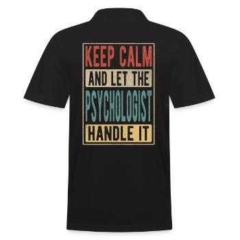 Psychologue rétro cadeau - Polo Homme - noir - Dos - Kai (181cm)