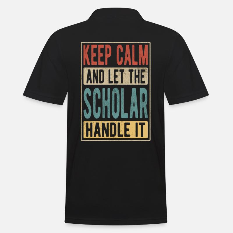 Gelehrten-Retro-Geschenk - Männer Poloshirt - Schwarz
