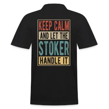 Stoker Retro Geschenk - Männer Poloshirt - Schwarz - Hinten - Kai (181cm)