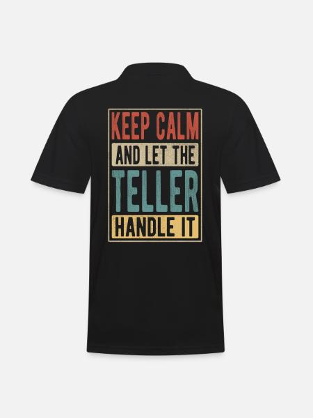 Teller Retro Geschenk - Männer Poloshirt - Schwarz