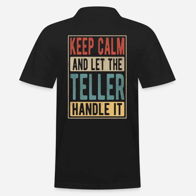 Teller Retro Geschenk - Männer Poloshirt - Schwarz