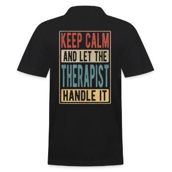 Therapeut Retro Geschenk - Männer Poloshirt - Schwarz - Hinten - Kai (181cm)