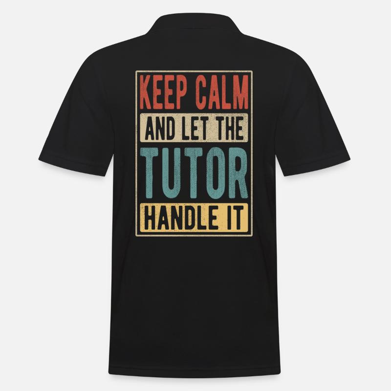 Tutor Retro Geschenk - Männer Poloshirt - Schwarz