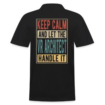 Vr Architekt Retro Geschenk - Männer Poloshirt - Schwarz - Hinten - Kai (181cm)