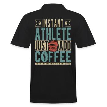 Instant-Athlet einfach Kaffee hinzufügen - Männer Poloshirt - Schwarz - Hinten - Kai (181cm)