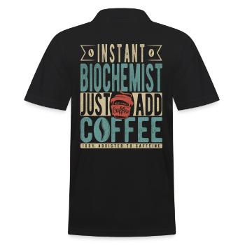 Biochimiste instantané Il suffit d’ajouter du café - Polo Homme - noir - Dos - Kai (181cm)