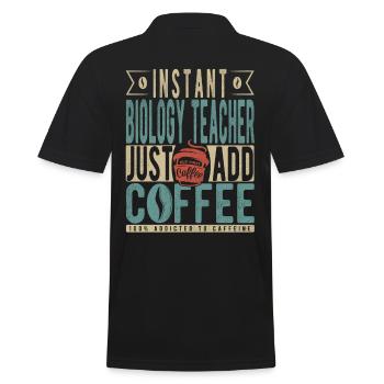 Professeur de biologie instantanée Il suffit d’ajouter du café - Polo Homme - noir - Dos - Kai (181cm)