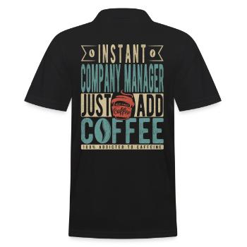 Instant Company Manager Il suffit d’ajouter du café - Polo Homme - noir - Dos - Kai (181cm)